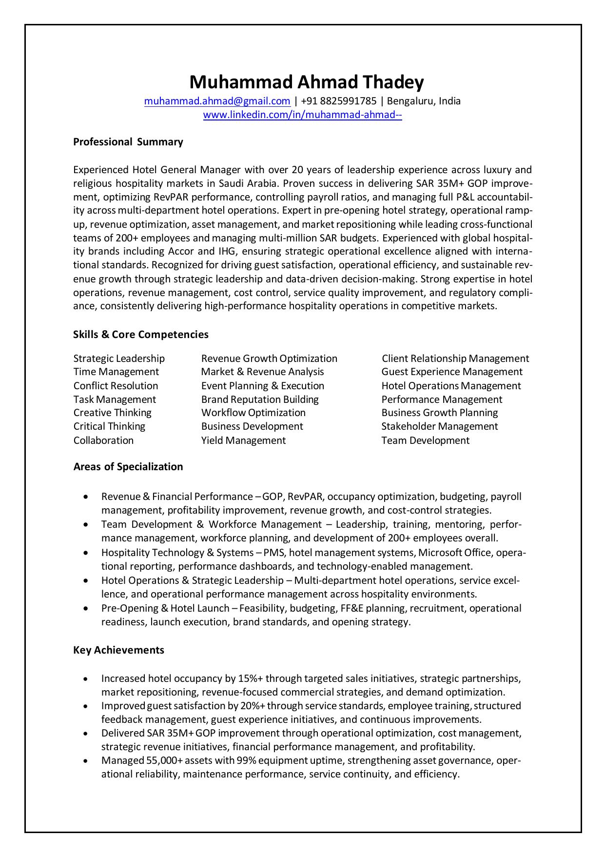 Preview of ATS Resume Sample 02