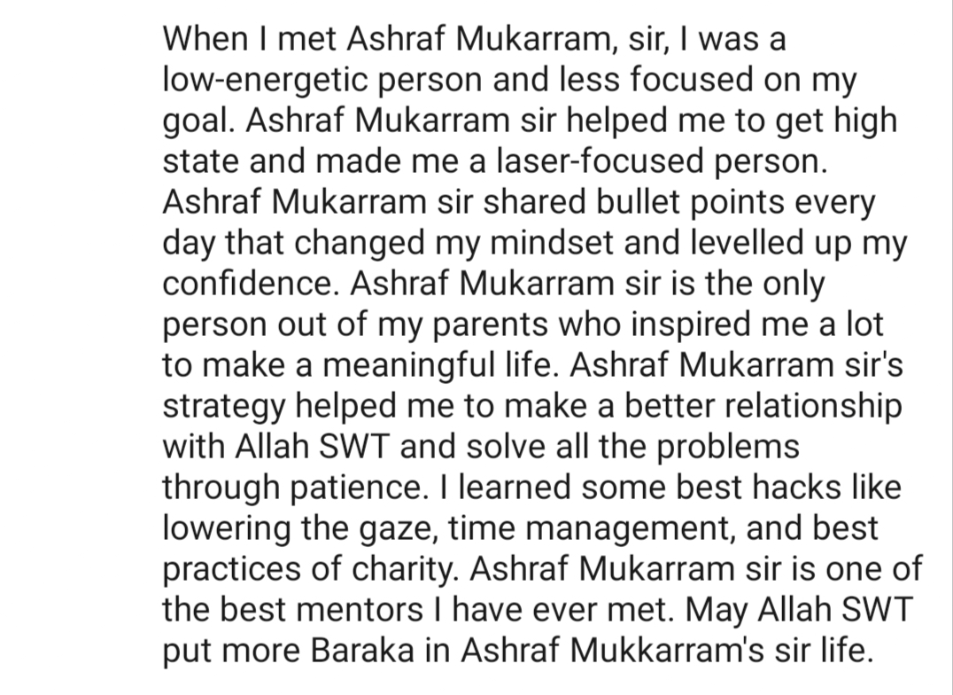 Mentee shares how coaching improved focus and mindset