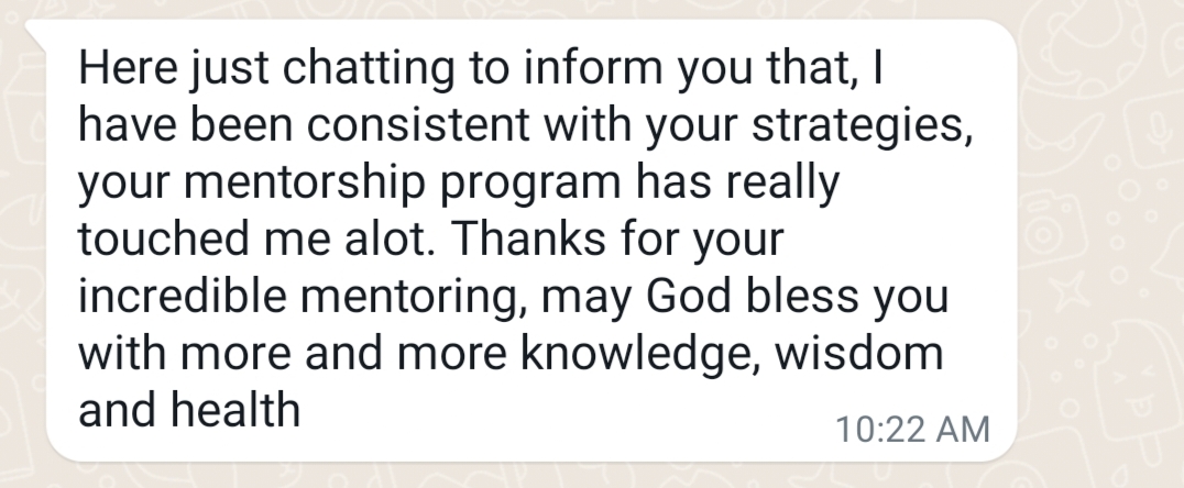 Mentee thanks Ashraf for the mentorship program
