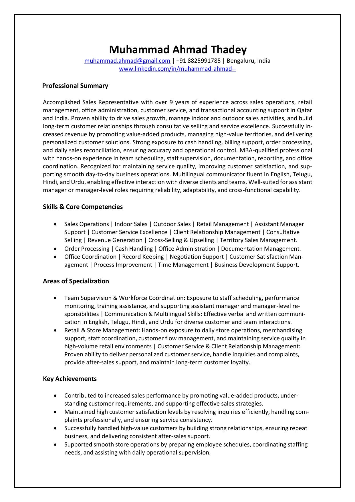 Preview of ATS Resume Sample 05